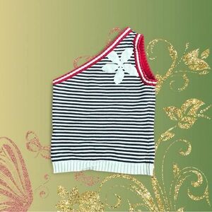 Jacob Red and Black Striped Top